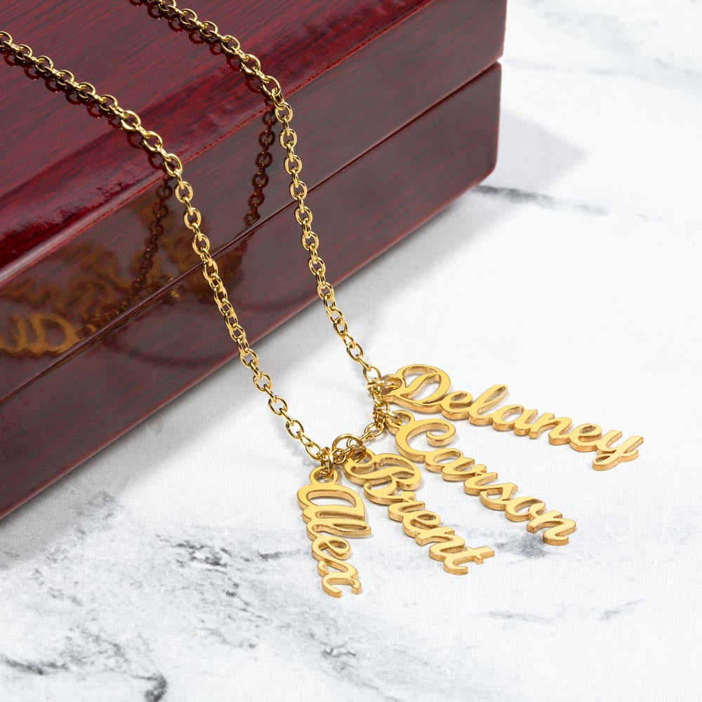 4 Vertical Name Necklace