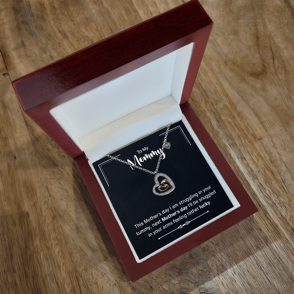 Baby Feet Heart Necklace for Moms