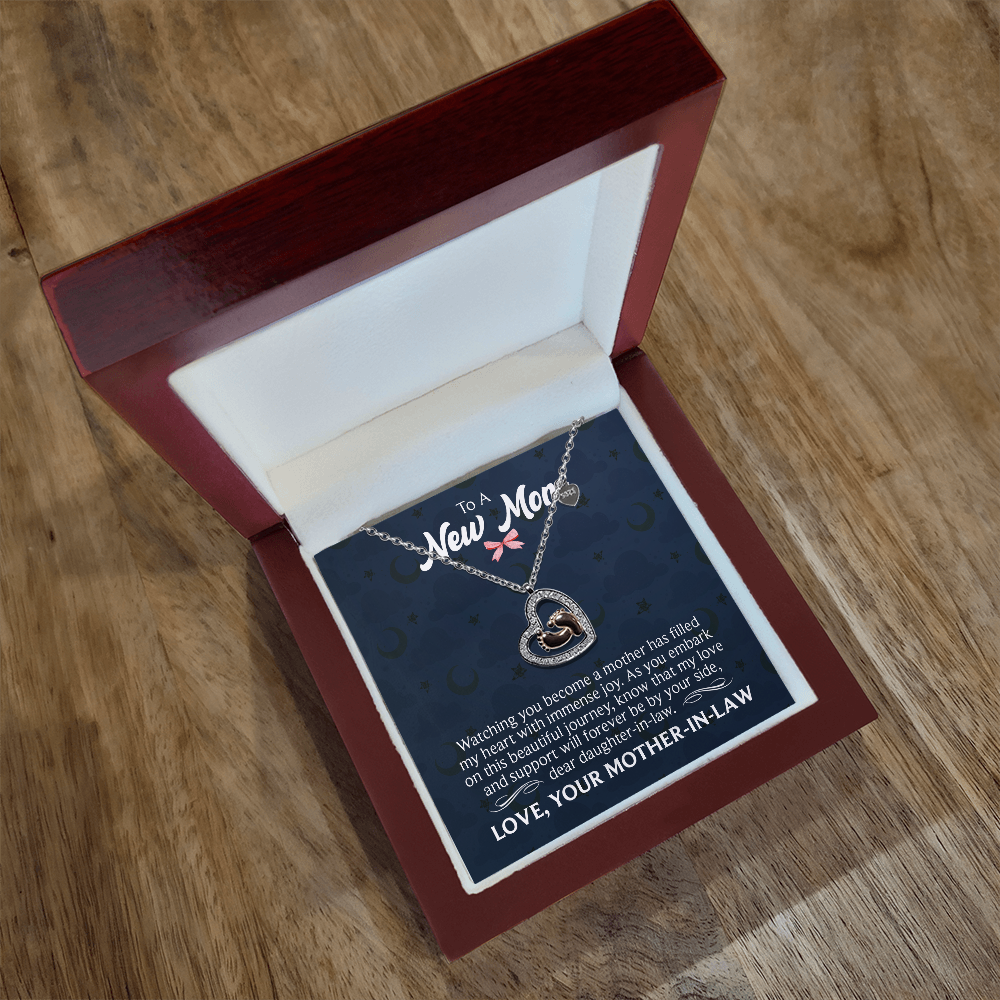 Baby Feet Heart Necklace from Mother In Law