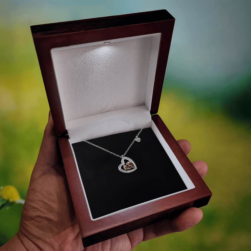 Baby Feet Heart Necklace