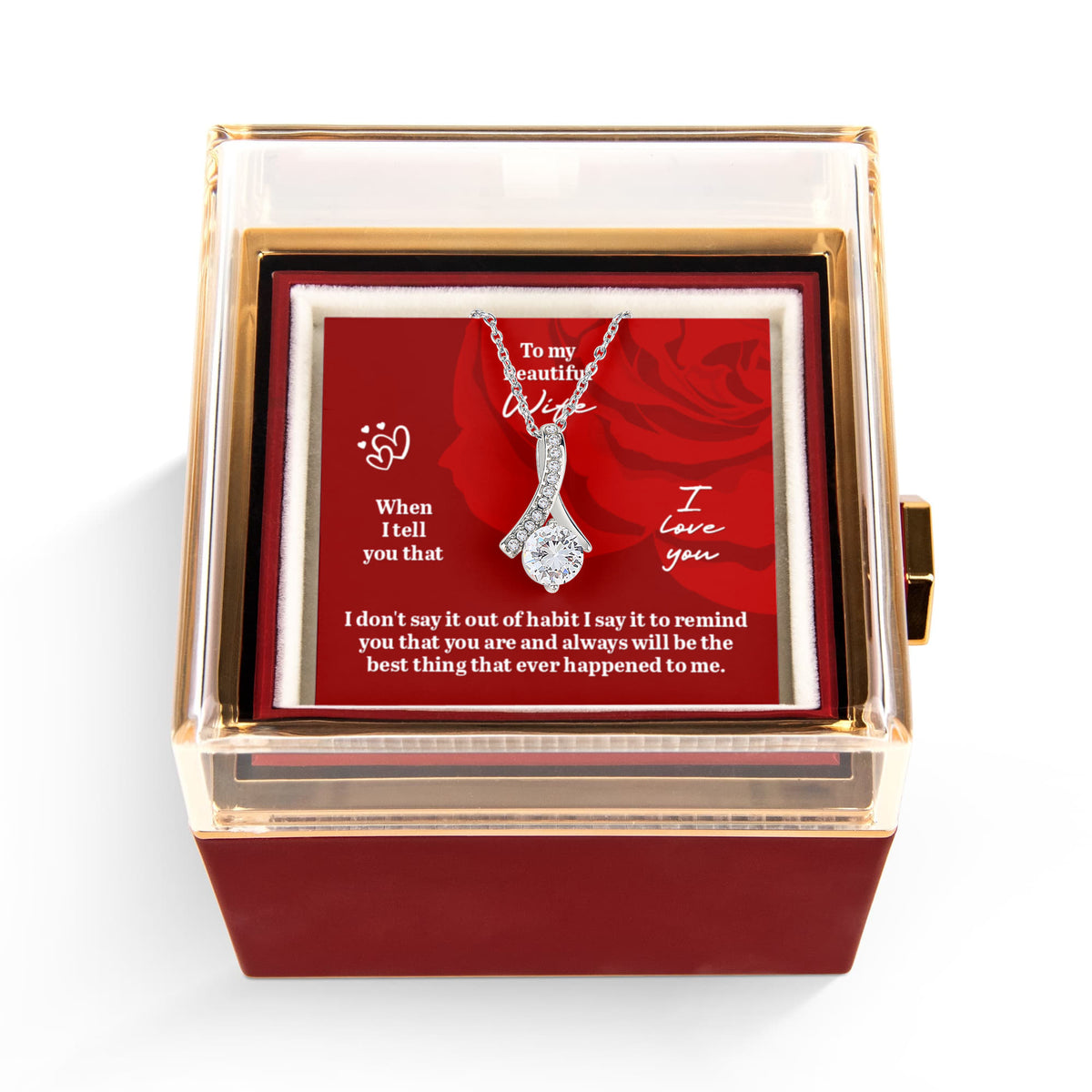Alluring Beauty Rotating Rose Gift Box Gift for Wife