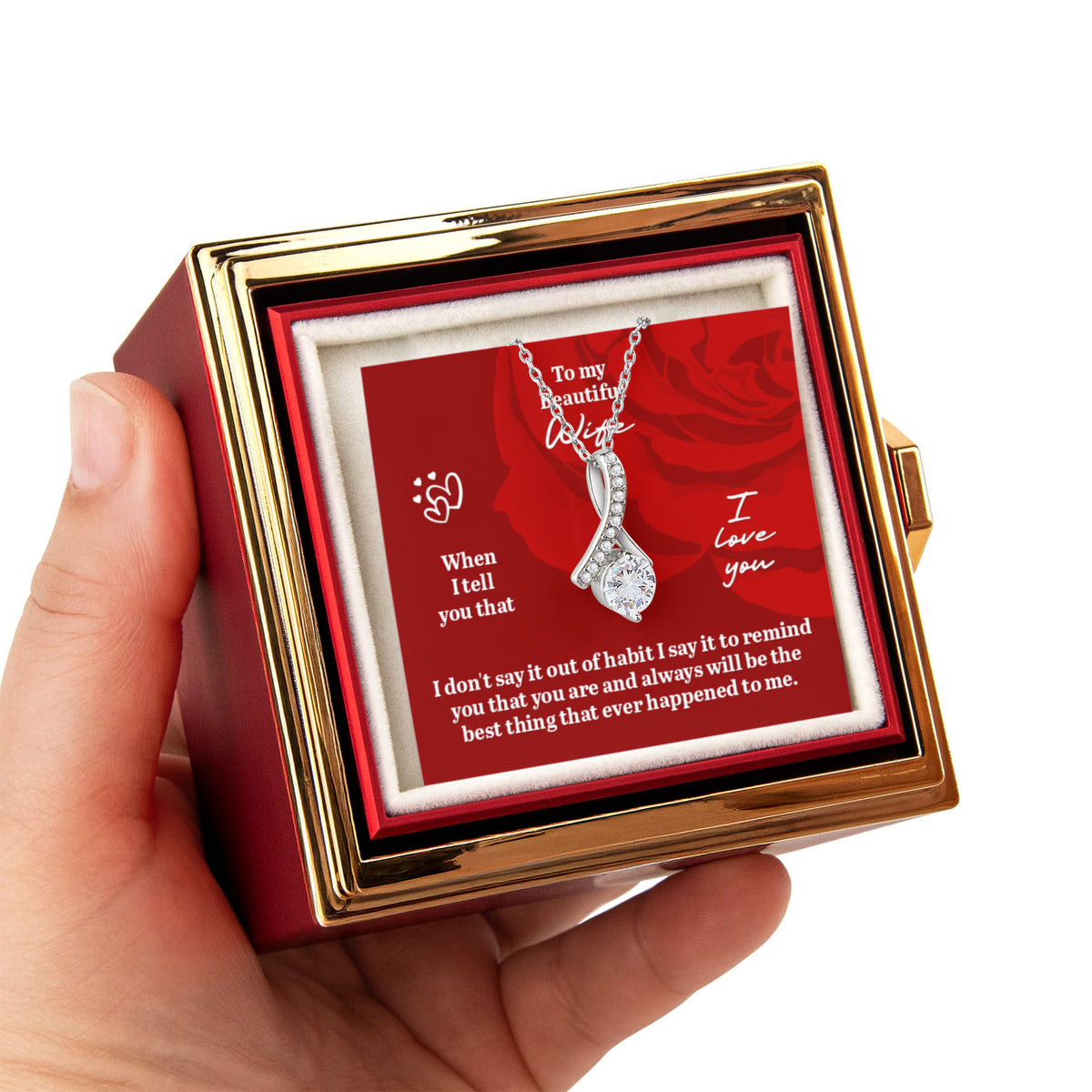 Alluring Beauty Rotating Rose Gift Box Gift for Wife