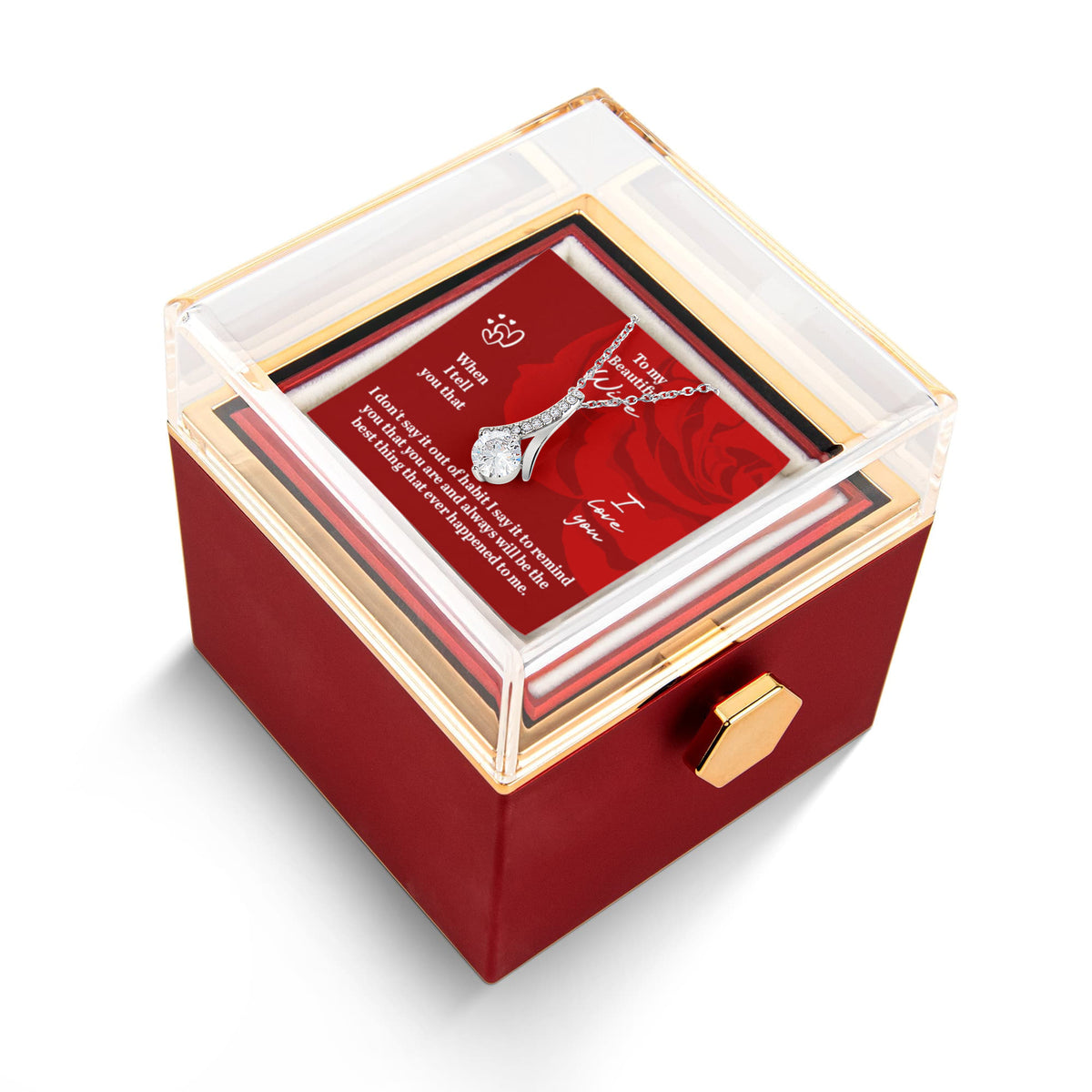 Alluring Beauty Rotating Rose Gift Box Gift for Wife