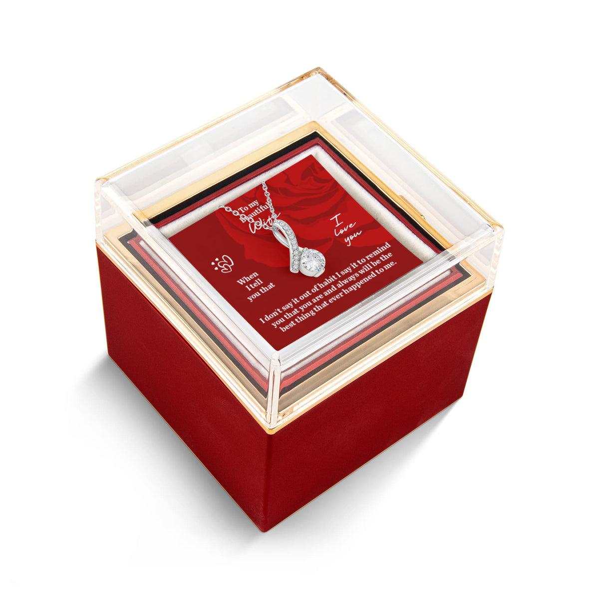 Alluring Beauty Rotating Rose Gift Box Gift for Wife