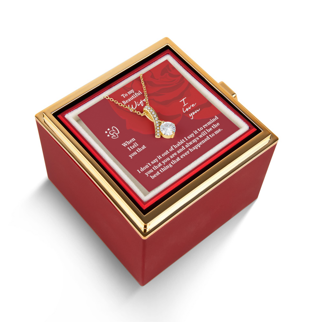 Alluring Beauty Rotating Rose Gift Box Gift for Wife