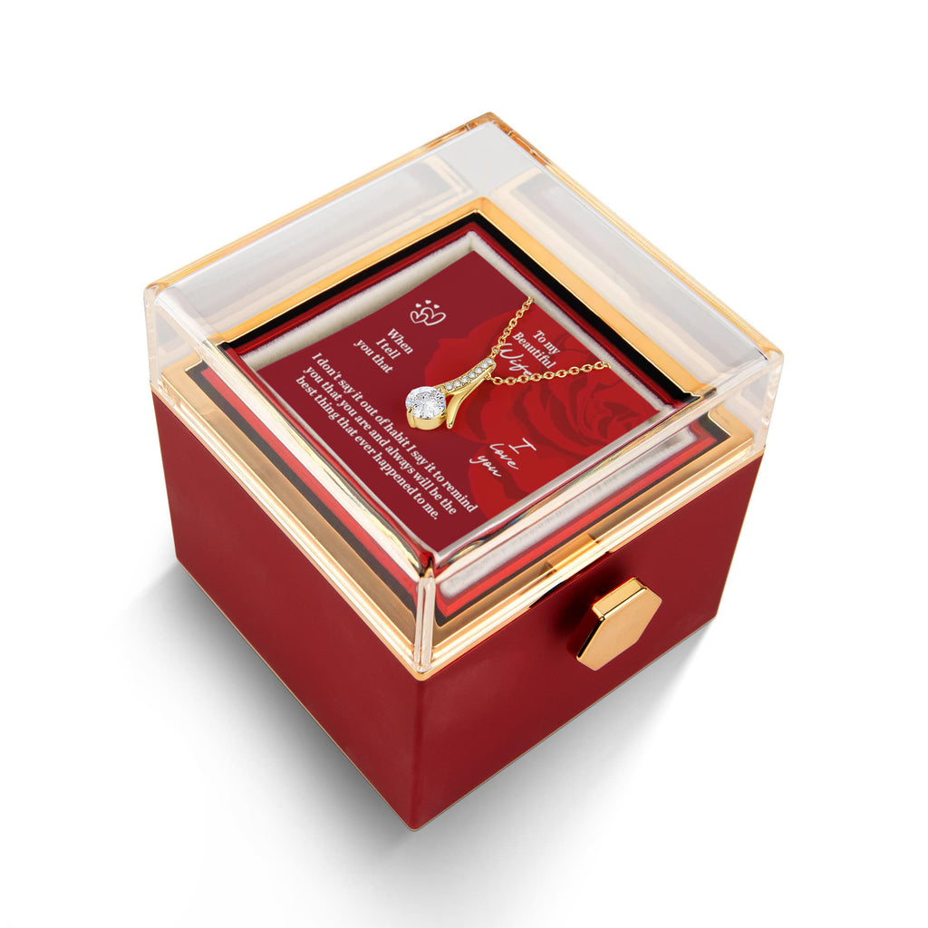 Alluring Beauty Rotating Rose Gift Box Gift for Wife
