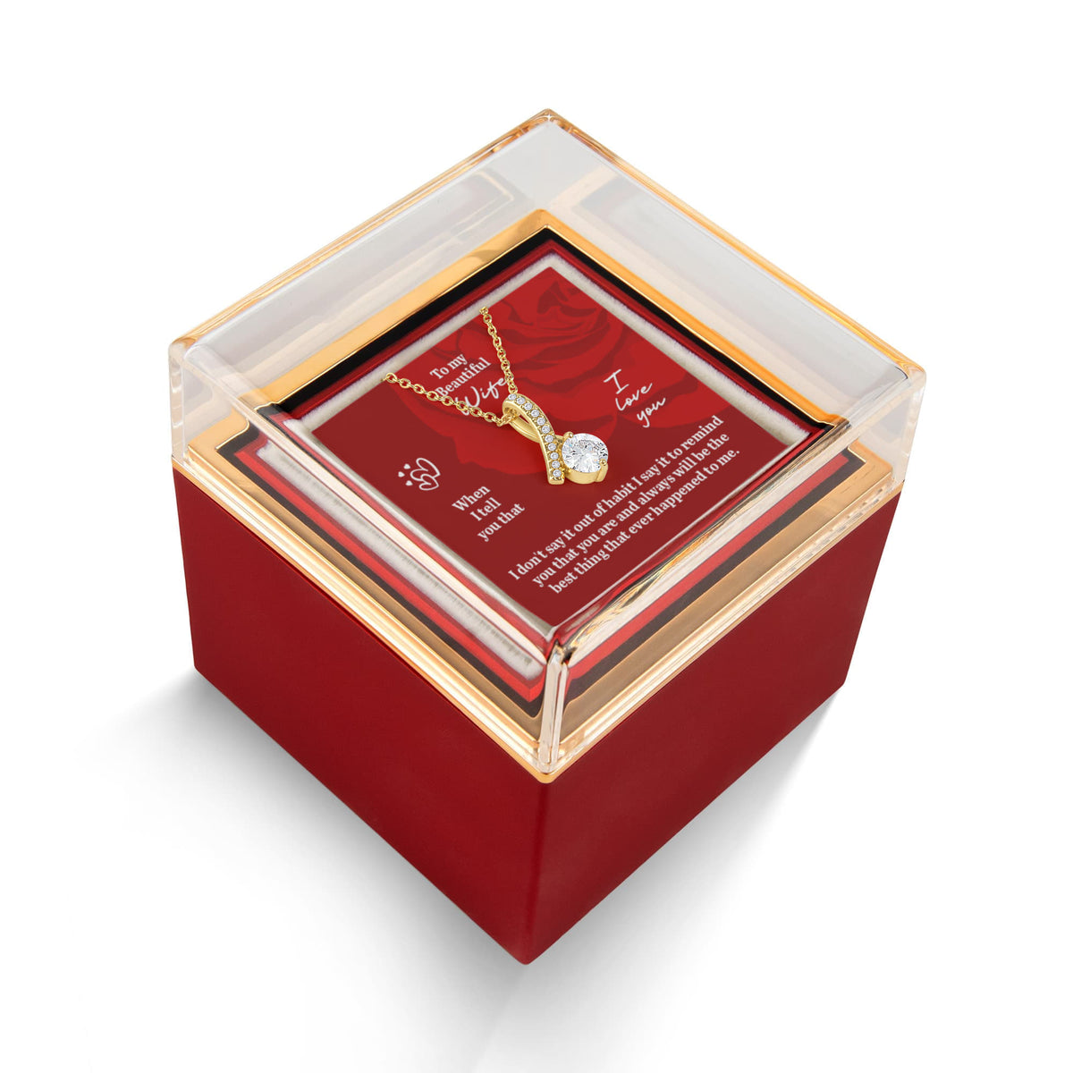 Alluring Beauty Rotating Rose Gift Box Gift for Wife