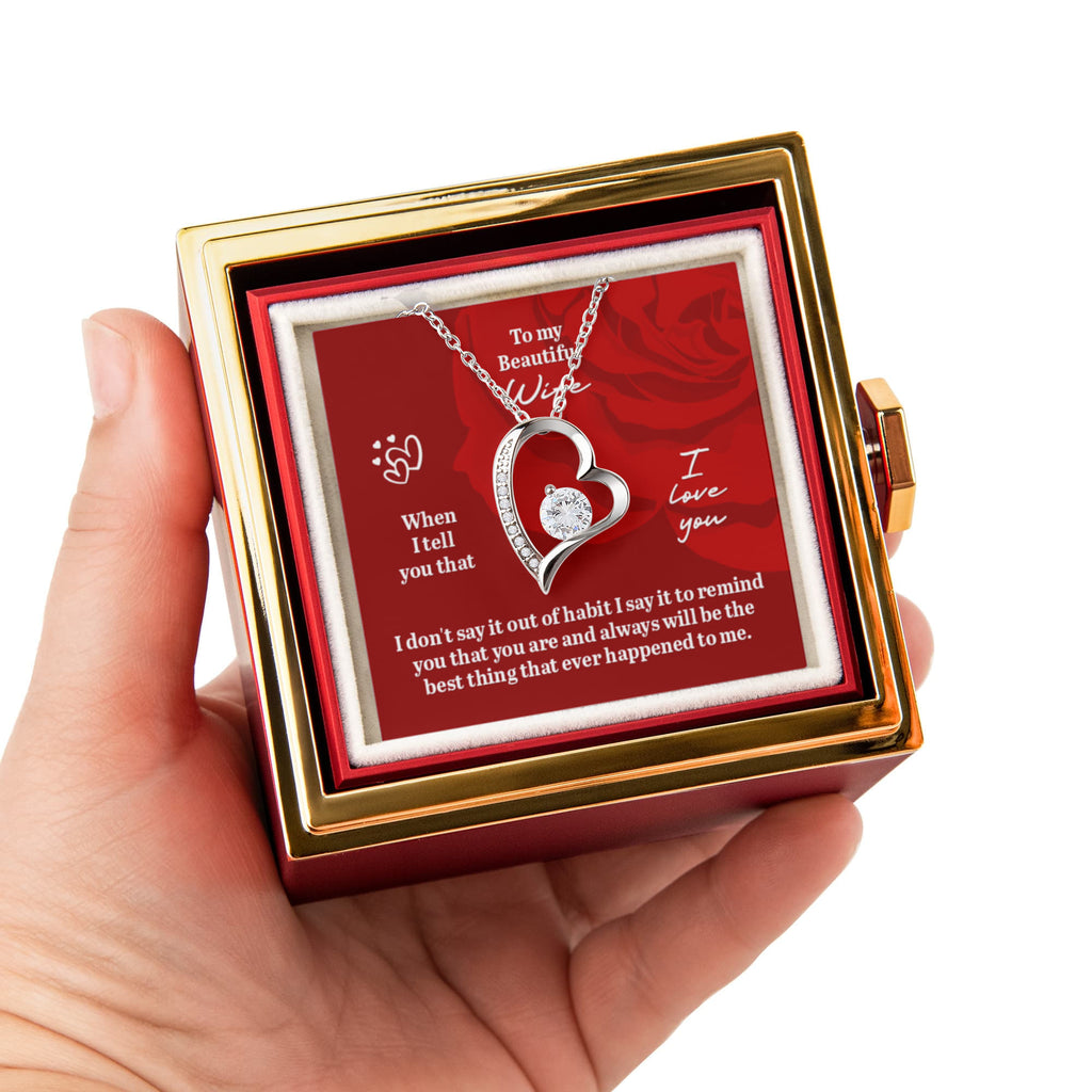 Forever Love Rotating Rose Gift Box Gift for Wife