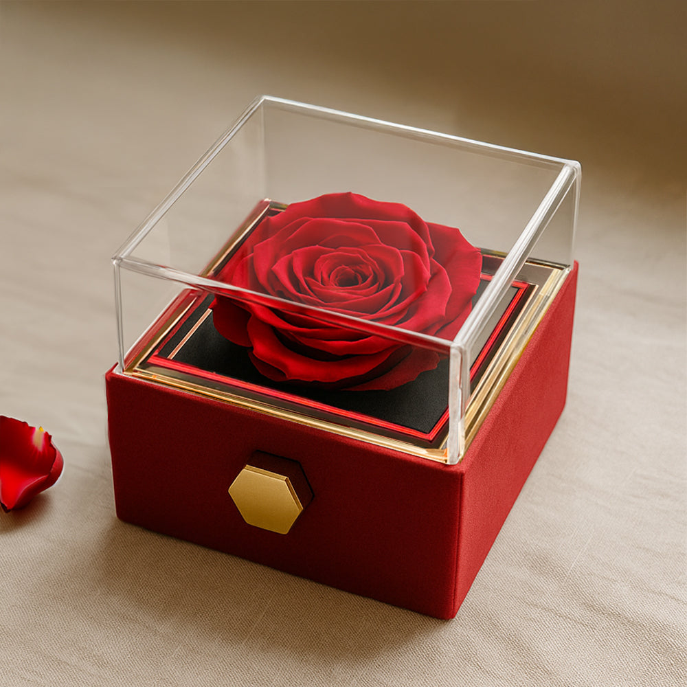 Forever Love Rotating Rose Gift Box Gift for Wife
