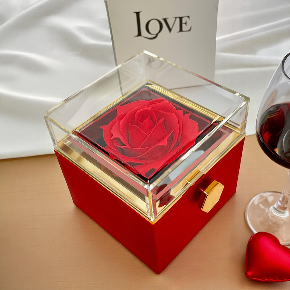 Forever Love Rotating Rose Gift Box Gift for Wife