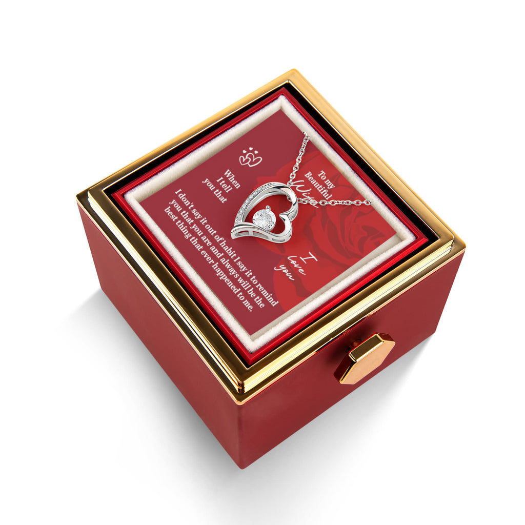 Forever Love Rotating Rose Gift Box Gift for Wife