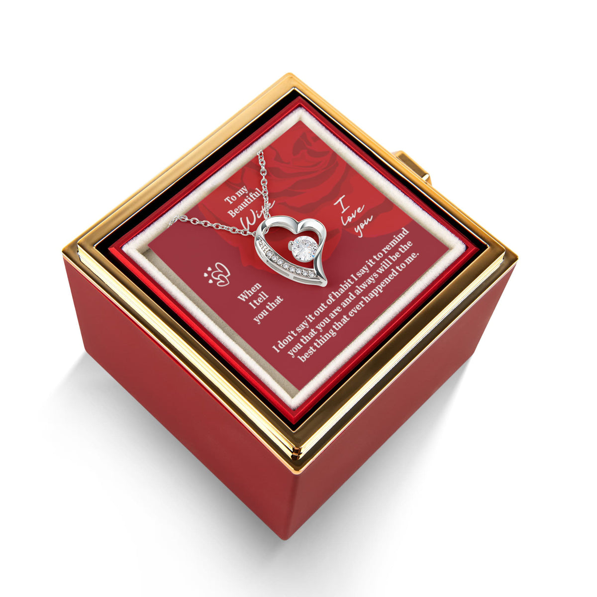 Forever Love Rotating Rose Gift Box Gift for Wife