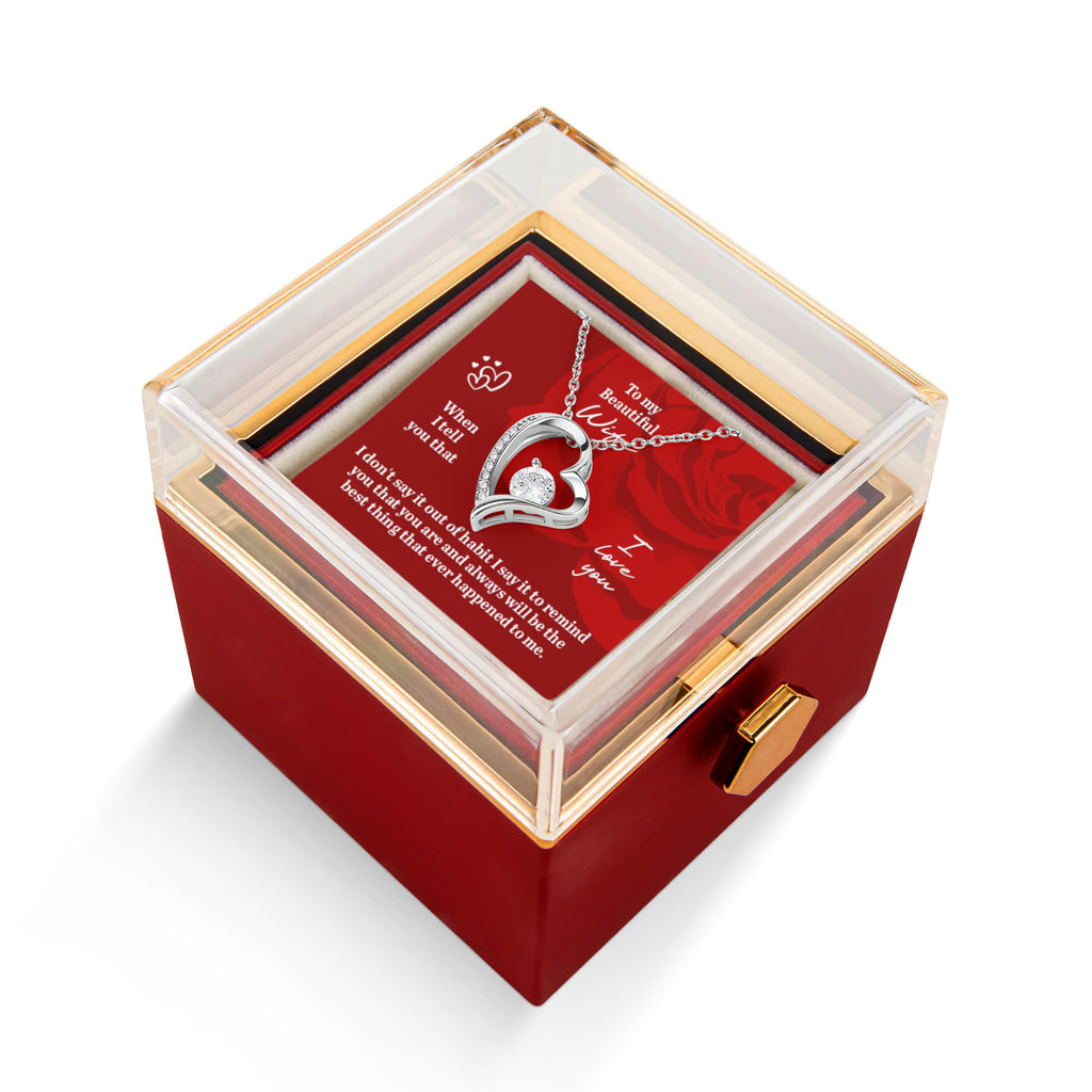 Forever Love Rotating Rose Gift Box Gift for Wife