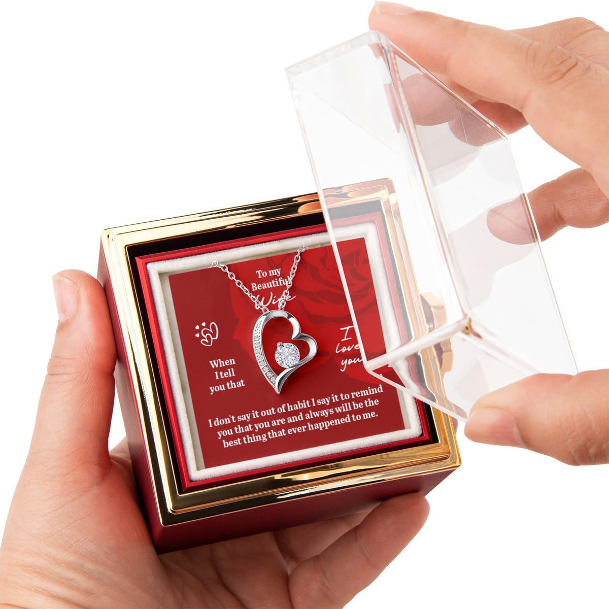 Forever Love Rotating Rose Gift Box Gift for Wife