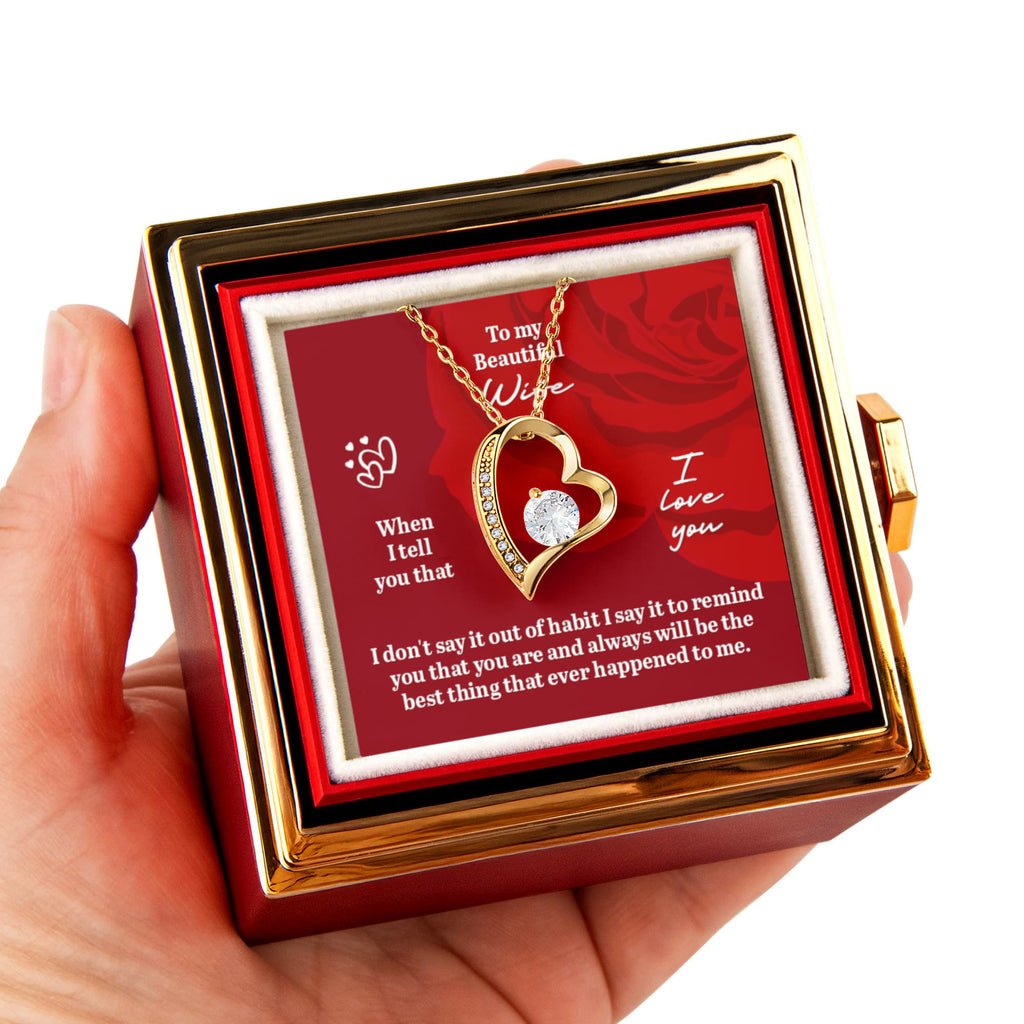 Forever Love Rotating Rose Gift Box Gift for Wife