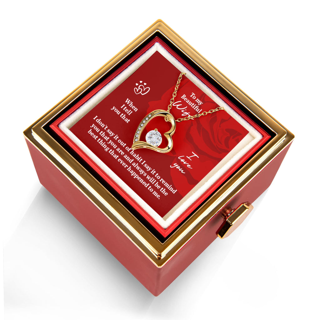 Forever Love Rotating Rose Gift Box Gift for Wife