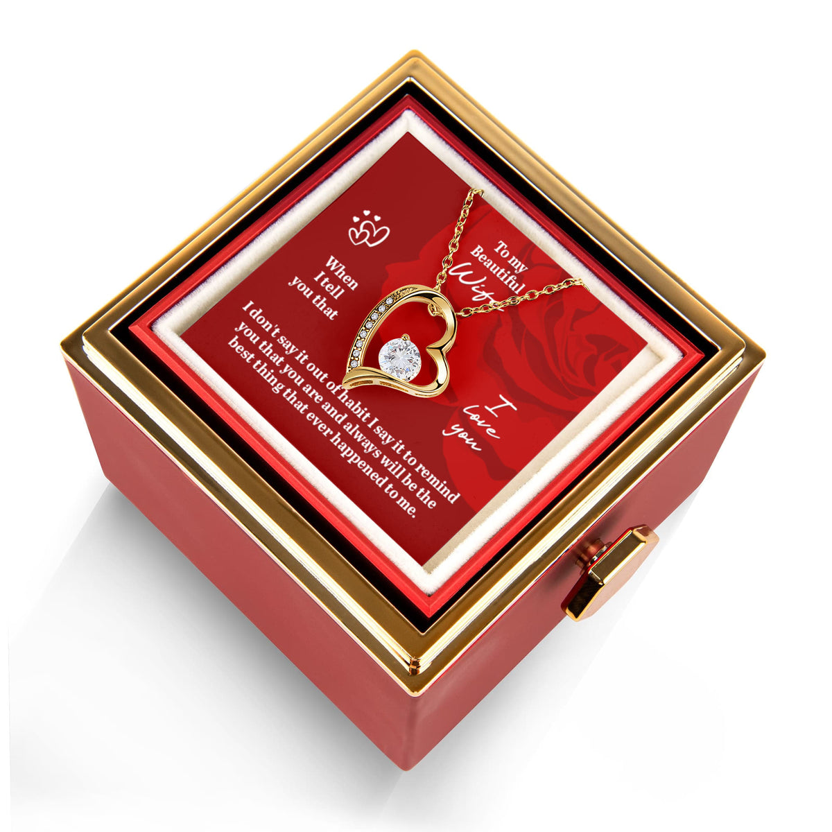 Forever Love Rotating Rose Gift Box Gift for Wife
