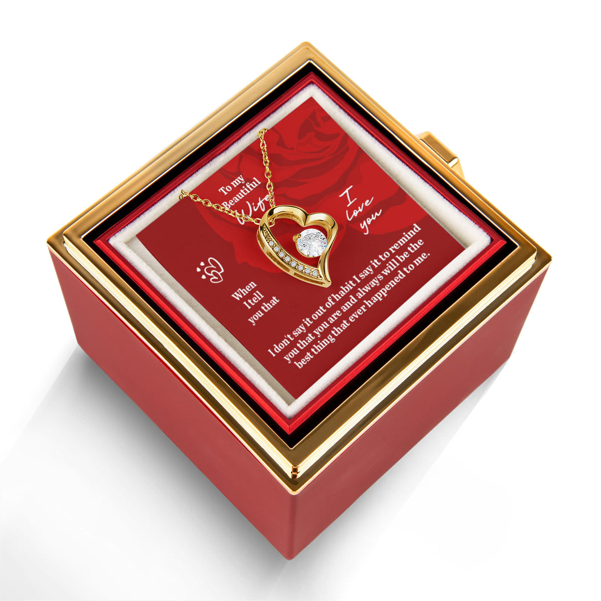 Forever Love Rotating Rose Gift Box Gift for Wife