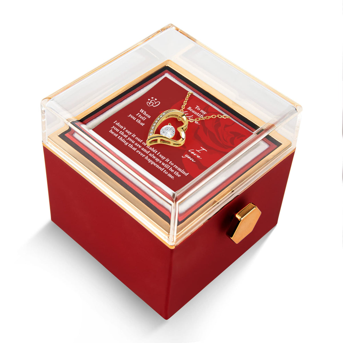 Forever Love Rotating Rose Gift Box Gift for Wife
