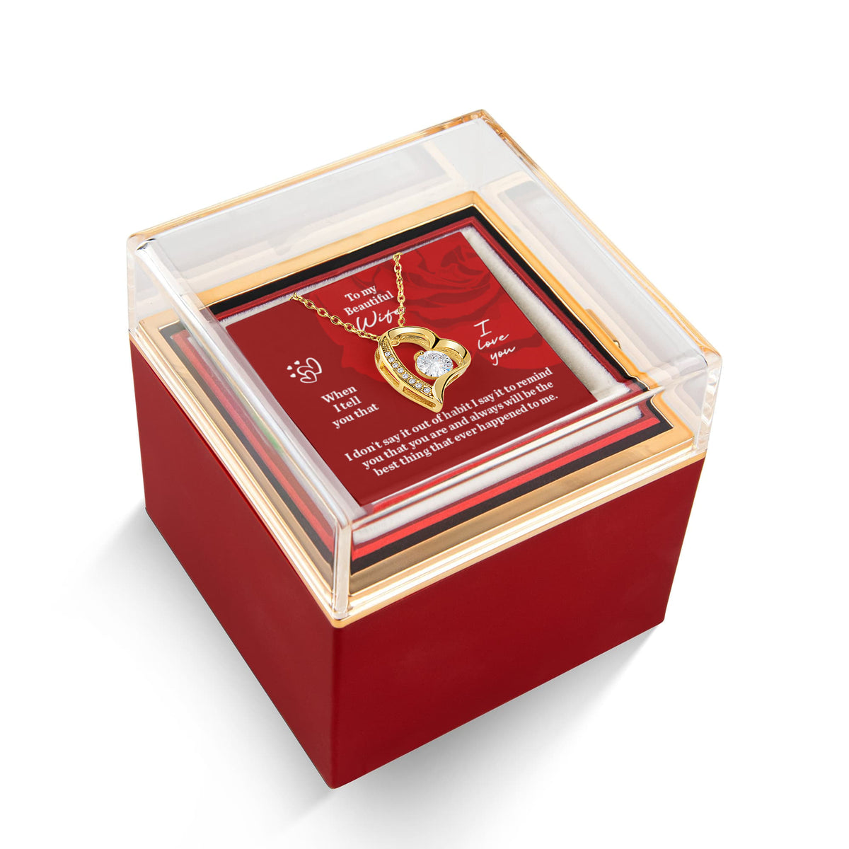 Forever Love Rotating Rose Gift Box Gift for Wife