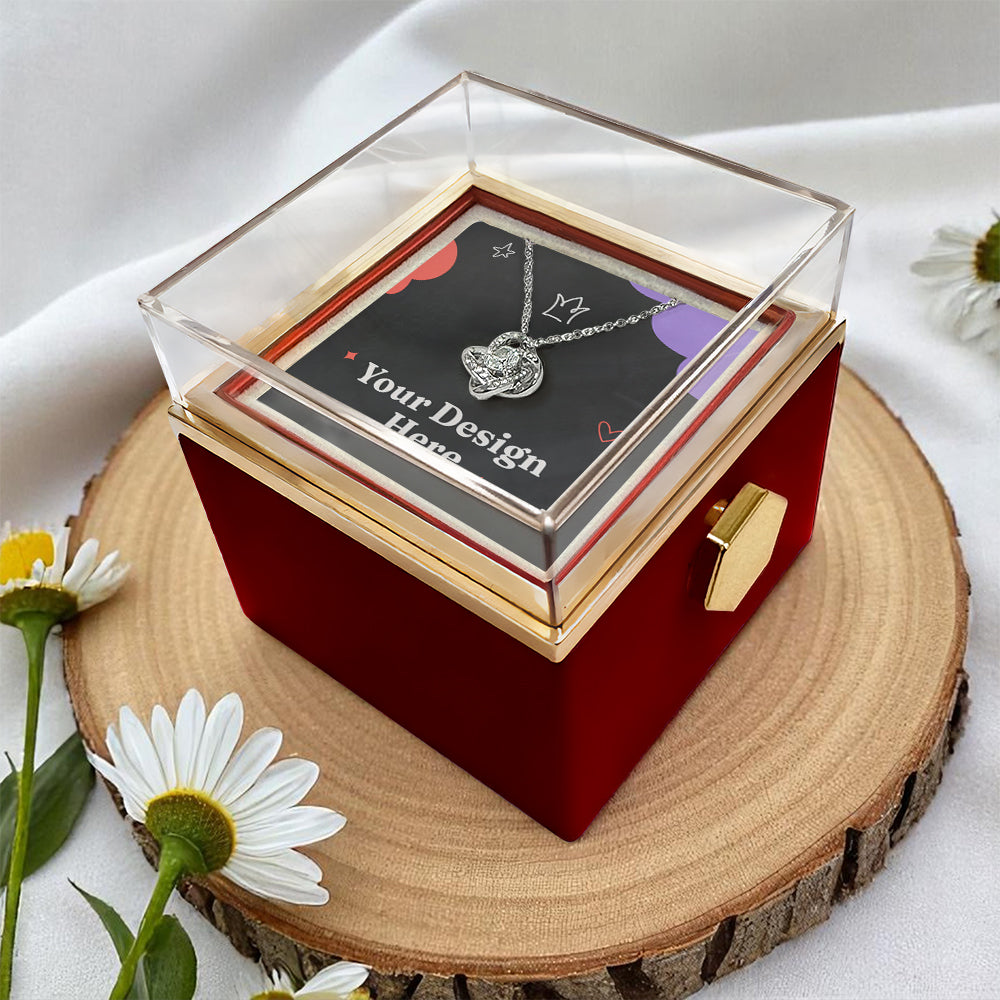 Love Knot Rotating Rose Gift Box Gift for Wife