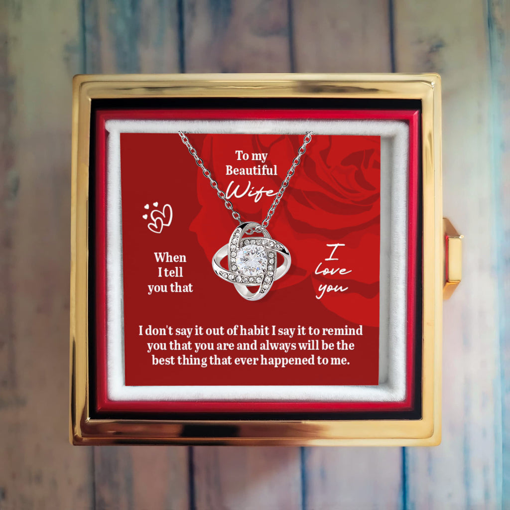 Love Knot Rotating Rose Gift Box Gift for Wife