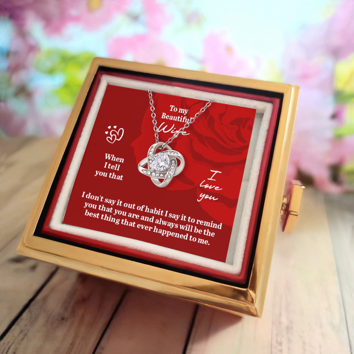 Love Knot Rotating Rose Gift Box Gift for Wife