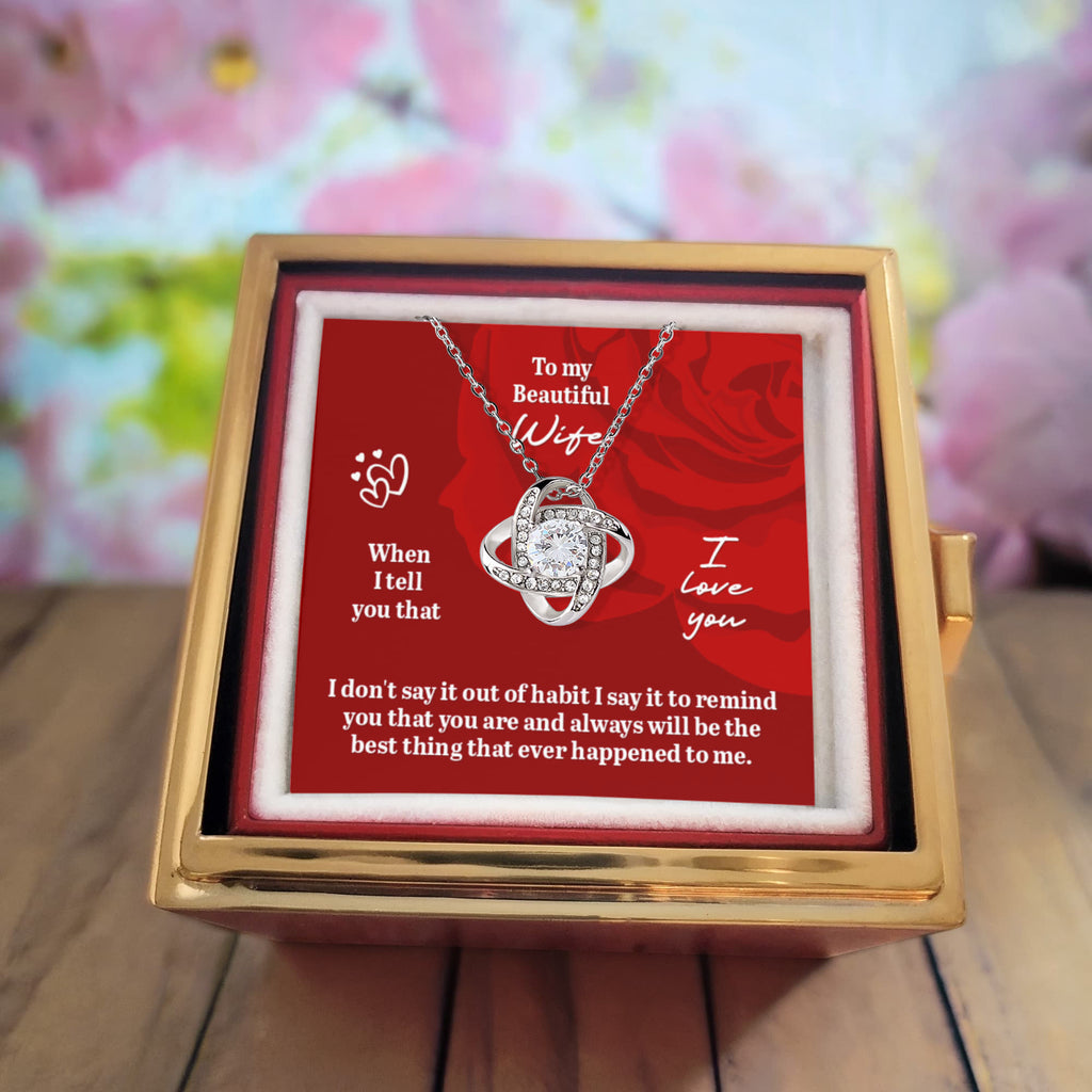 Love Knot Rotating Rose Gift Box Gift for Wife