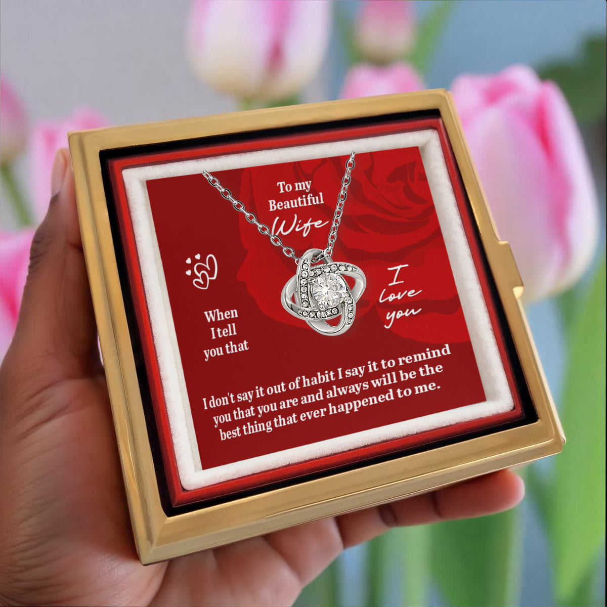 Love Knot Rotating Rose Gift Box Gift for Wife