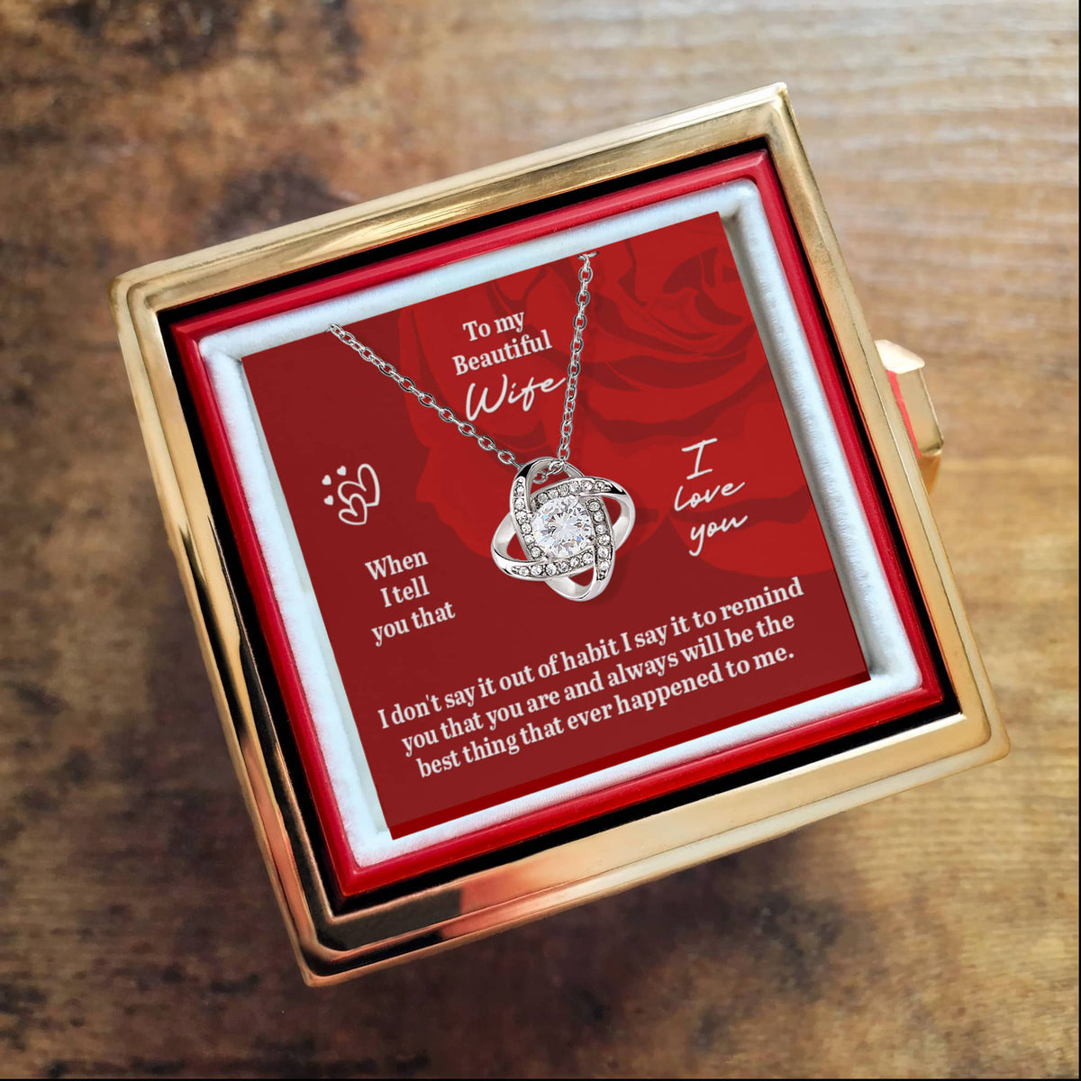 Love Knot Rotating Rose Gift Box Gift for Wife