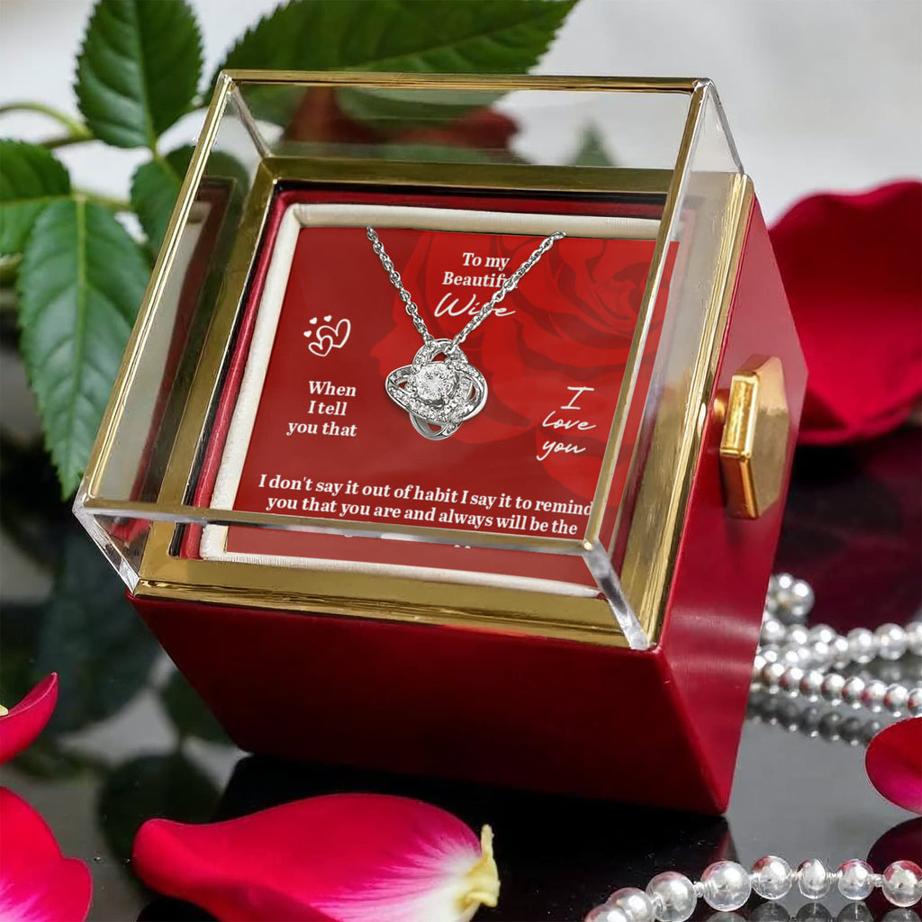 Love Knot Rotating Rose Gift Box Gift for Wife