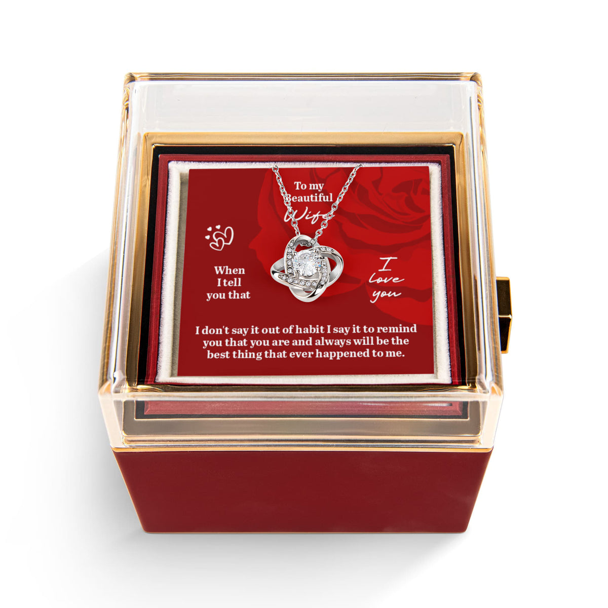 Love Knot Rotating Rose Gift Box Gift for Wife