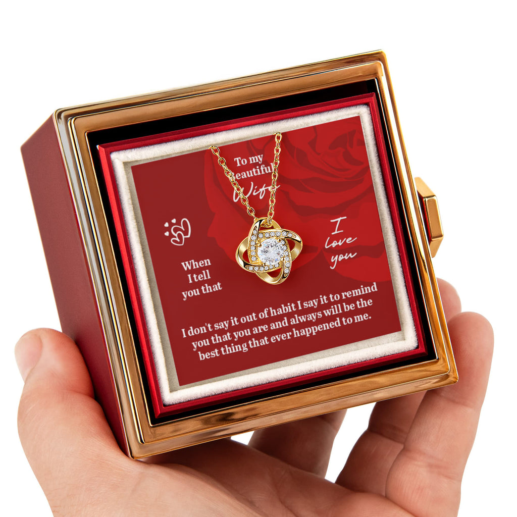 Love Knot Rotating Rose Gift Box Gift for Wife