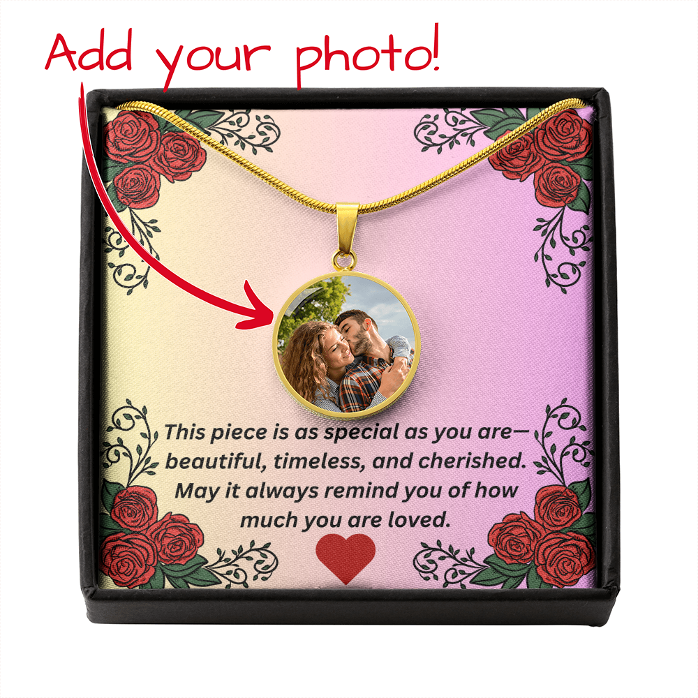 Personalized Circle Necklace Gift Box
