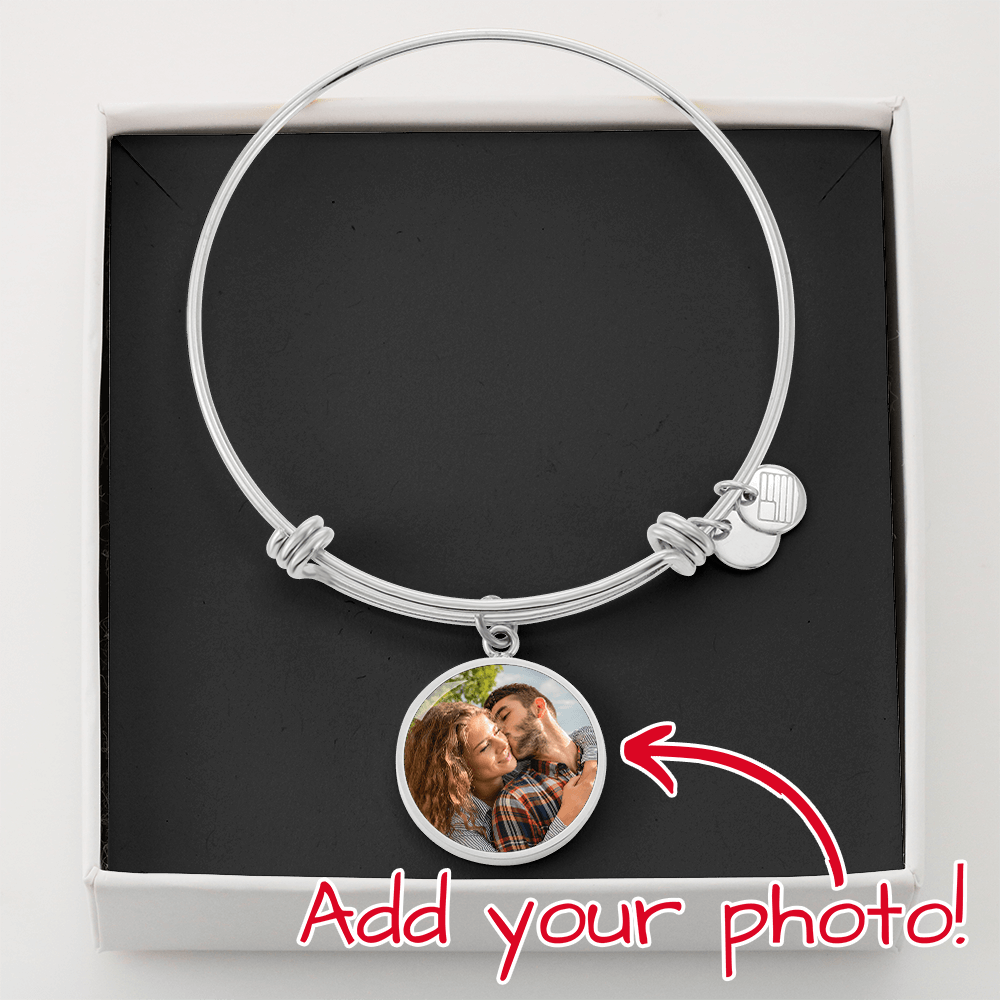 Personalized Circle Bangle Bracelet