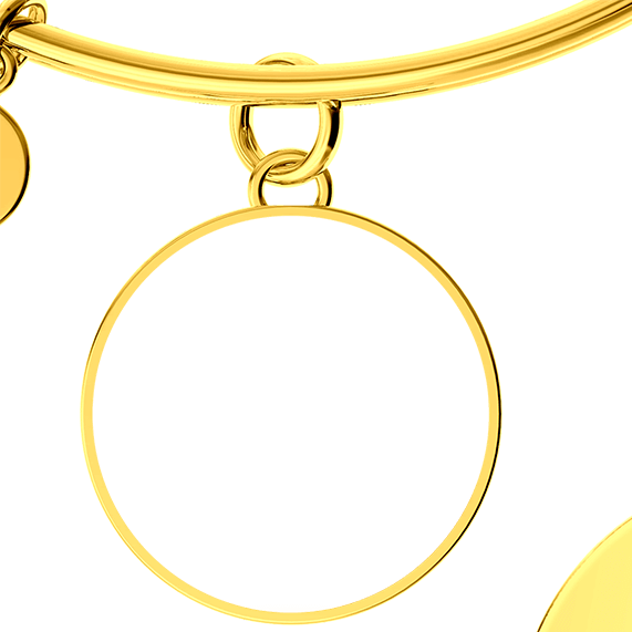 Personalized Circle Bangle Bracelet